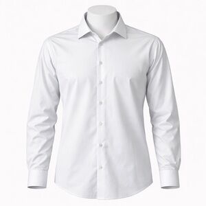 Size 2XL Calvin Klein Men’s Dress Shirt White Performance Non Iron Slim Fit